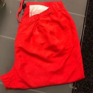 Cute tangerine crop work pants